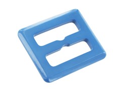 Passant rectangulaire en plastique bleu 28mm - Cuir en stock