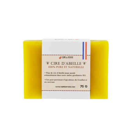 Cire d'abeille jaune pure naturelle - Travail du cuir - Cuirenstock