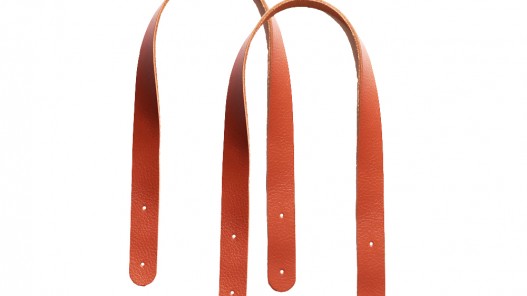 Paire de anses en cuir fauve - prêtes à poser - maroquinerie - Cuir en Stock