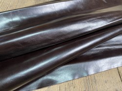 Demi-peau de cuir de vachette ciré brun café - maroquinerie - Cuirenstock
