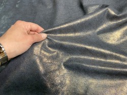 Demi-peau de cuir de veau métallisé bronze - Cuirenstock