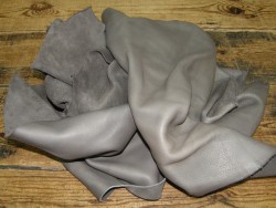 Chutes de cuir de vache gris cendre accessoires