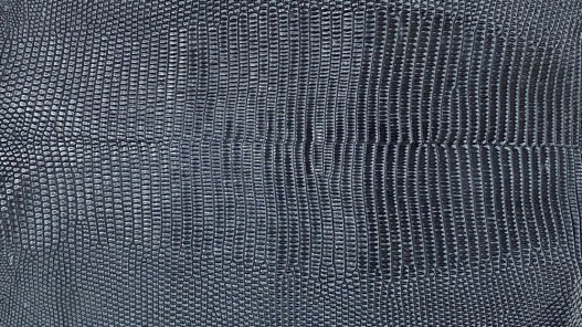 Grande peau de cuir de lézard à grandes écailles - Gris anthracite mat - cuir en stock
