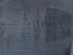 Grande peau de cuir de lézard à grandes écailles - Gris anthracite mat - cuir en stock