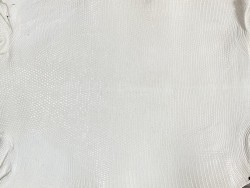 Grande peau de cuir de lézard blanc crème - petite maroquinerie - bijou - accessoire - Cuir en stock