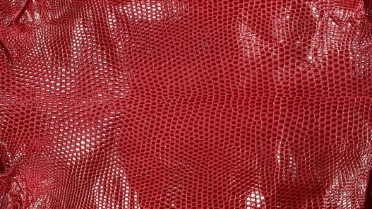 Peau de cuir de lézard rouge accessoire bijou maroquinerie cuir en stock