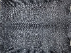 Grande peau de cuir de lézard gris acier - petite maroquinerie - bijou - accessoire - cuir en stock