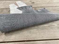 Grande peau de cuir de lézard nubuck gris - maroquinerie bijou - Cuir en Stock