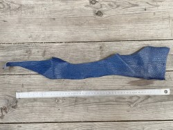 Morceau de peau de cuir de requin - Bleu - Cuir en stock
