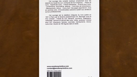 Editions Emotion Primitive - Livre travail du cuir - H J Rousset - cuirenstock