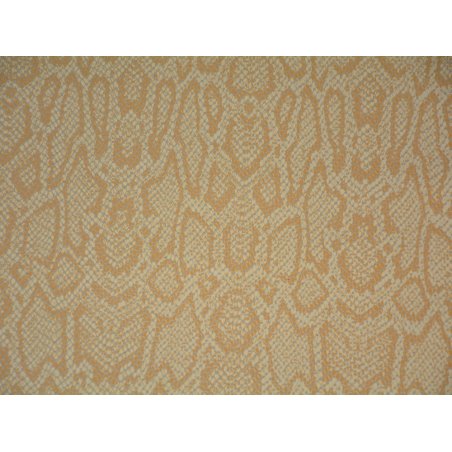 morceau de cuir de vache fantaisie grain serpent beige crème Cuir en Stock