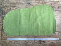 Peau de veau velours vert pistache - maroquinerie, vêtement - Cuir en Stock