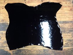 Peau de cuir de vachette vernis - Noir