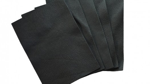 Lot de morceaux de cuir rectangulaire - noir grainé - maroquinerie - cuir en stock
