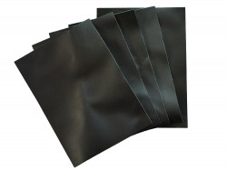 Lot de morceaux de cuir rectangulaire - noir lisse mat - maroquinerie - cuir en stock