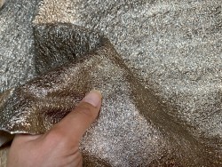 Peau de cuir d'agneau vieil argent grain crispy - maroquinerie - Cuir en stock