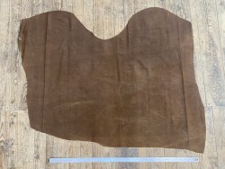 Peau de veau velours brun touché doux maroquinerie vêtement Cuir en Stock