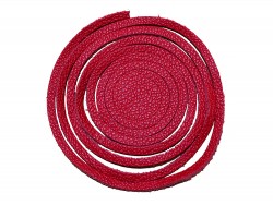 Lacet - Lanière de cuir de veau rouge - 5mm et 155cm - bijou et accessoire - Cuir en stock