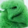 Peau de lapin en fourrure - poil vert - Cuir en Stock