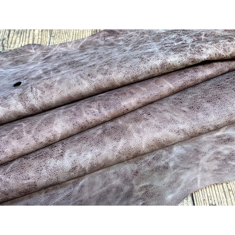 Peau de cuir de chèvre finition pullup brun - maroquinerie - Cuir en Stock