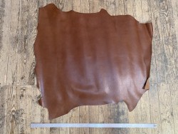 Peau de cuir de porc brun - maroquinerie - Cuir en stock