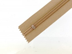 Fermeture Eclair® Prym haut de gamme beige zip nylon non séparable 25cm Cuir en stock cuir