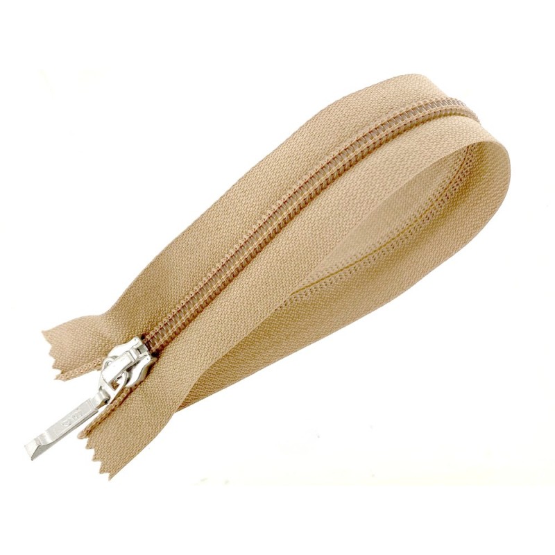 Fermeture Eclair® Prym haut de gamme beige zip nylon non séparable 25cm cuirenstock cuir