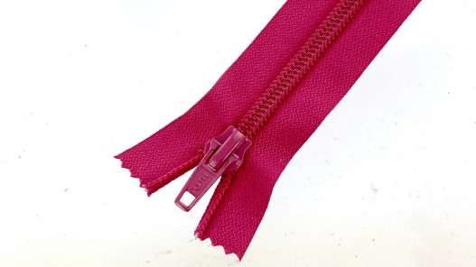 Fermeture Eclair® Prym haut de gamme rose framboise zip nylon non séparable 16cm cuir en stock