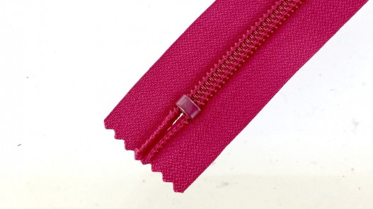 Fermeture Eclair® Prym haut de gamme rose framboise zip nylon non séparable 16cm Cuir en Stock