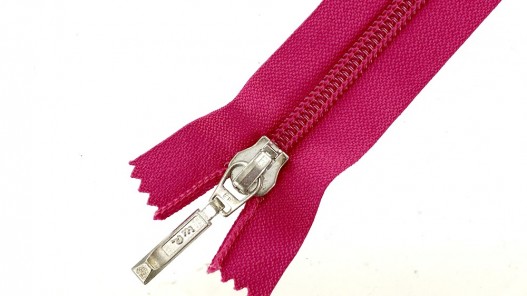 Fermeture Eclair® Prym haut de gamme rose framboise zip nylon non séparable 35cm Cuirenstock