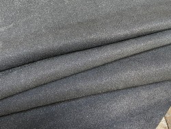 Demi peau de veau velours bleu marine pailleté - Maroquinerie - Cuir en Stock