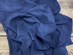 Peau d'agneau velours bleu marine - Doublure - Vêtement - cuir en stock