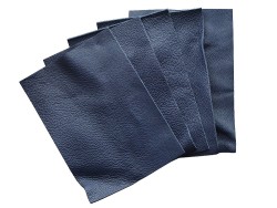 Lot de morceaux de cuir rectangulaire - bleu nuit grainé - maroquinerie - cuir en stock