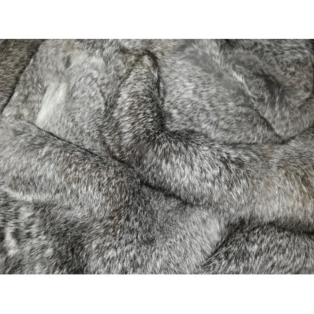 Tapis en peau de lapin en poil façon chinchilla - Cuirenstock