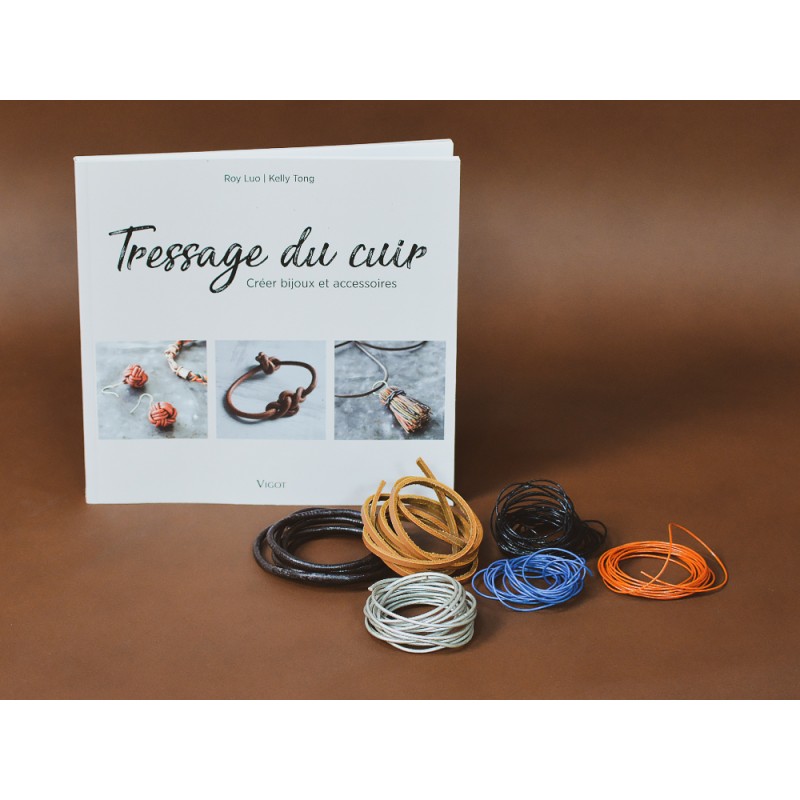 Idée cadeau - Pack tressage - Fabrication de bijoux et accessoires en cuir  - Cuir en Stock