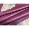 Grand morceau de cuir de taurillon - gros grain - couleur bordeaux - cuirenstock