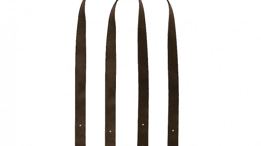 Paire de anses en cuir velours marron - prêtes à poser - maroquinerie - Cuir en Stock