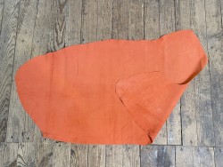 Peau de porc velours orange - maroquinerie - vêtement - Cuir en Stock