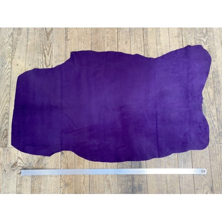 Peau de porc velours violet - maroquinerie - vêtement - Cuir en stock