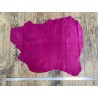 Peau de porc velours rose magenta - maroquinerie - vêtement - Cuir en stock