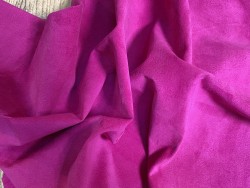 Peau de porc velours rose magenta - maroquinerie - vêtement - Cuirenstock