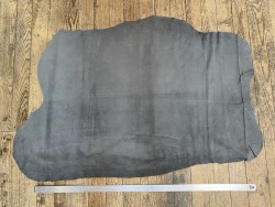 Peau de porc velours gris - maroquinerie - vêtement - Cuir en stock