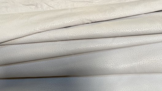 Peau de cuir de porc blanc classique - maroquinerie - Cuir en stock