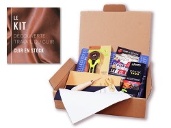 kit d'outils pour débuter dans le travail du cuir cuir en stock