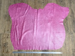 Peau de veau velours métallisé nacré rose - maroquinerie - cuir en stock