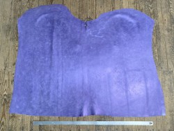 Peau de veau velours métallisé nacré violet parme - maroquinerie - cuir en stock