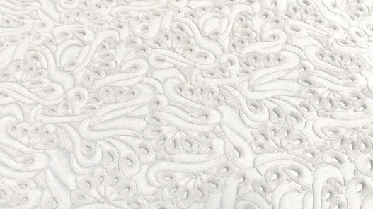 Peau de veau velours imprimé motif cachemire blanc - maroquinerie - cuirenstock