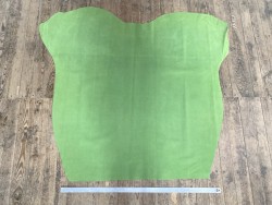Peau de veau velours imprimé façon tricot vert - maroquinerie - cuir en stock