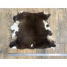 Petite peau de mouton lainée double face brun - maroquinerie ou vêtement - cuir en stock