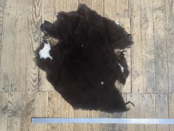 Petite peau de mouton lainée double face brun - maroquinerie ou vêtement - Cuirenstock